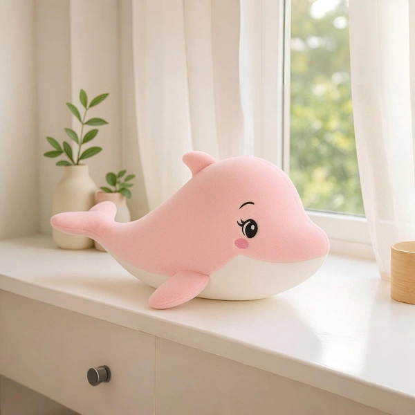 Adhigams Baby Dolphin Soft Toys/Stuffed Toys/Plush Toy | Unisex Toys for Baby boy and Girl (30 cm)