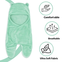 Adhigams New Born Baby Stylish BathRobe/Bath Towel/Baby Wrapper | Unisex Bath Wrap for Baby boy and Girl (6-12 Months) (Green) - 6-12 Months