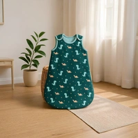 Adhigams Dino Doodle Baby Swaddles for Newborns | Carry Nest & Wearable Blanket | Cotton Baby Bedding for New Born & Infant | Unisex Baby Sleeping Bag | For 0 to 12 Months (Pack of 1) (GREEN) - 0-12 M