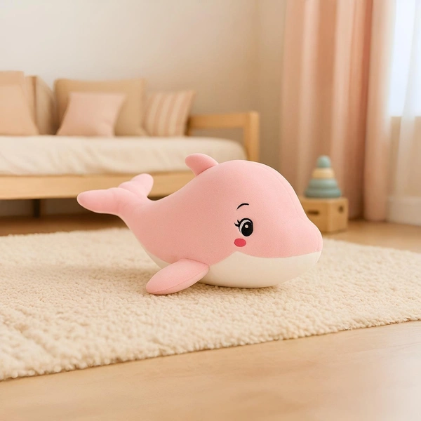 Adhigams Baby Dolphin Soft Toys/Stuffed Toys/Plush Toy | Unisex Toys for Baby boy and Girl (30 cm)