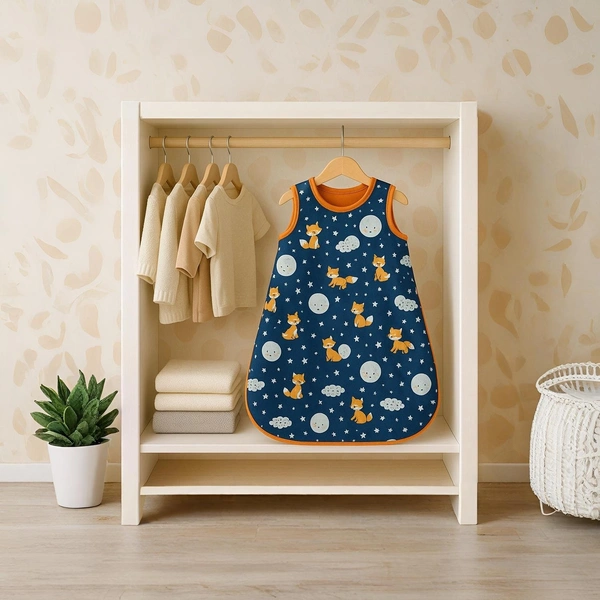 Adhigams Cosmic Night Baby Swaddles for Newborns | Carry Nest & Wearable Blanket | Cotton Baby Bedding for New Born & Infant | Unisex Baby Sleeping Bag | For 0 to 12 Months (Pack of 1) (DARK BLUE) - 0-12 M