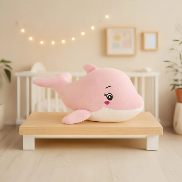 Adhigams Baby Dolphin Soft Toys/Stuffed Toys/Plush Toy | Unisex Toys for Baby boy and Girl (30 cm)