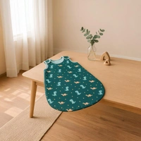Adhigams Dino Doodle Baby Swaddles for Newborns | Carry Nest & Wearable Blanket | Cotton Baby Bedding for New Born & Infant | Unisex Baby Sleeping Bag | For 0 to 12 Months (Pack of 1) (GREEN) - 0-12 M