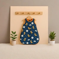 Adhigams Cosmic Night Baby Swaddles for Newborns | Carry Nest & Wearable Blanket | Cotton Baby Bedding for New Born & Infant | Unisex Baby Sleeping Bag | For 0 to 12 Months (Pack of 1) (DARK BLUE) - 0-12 M