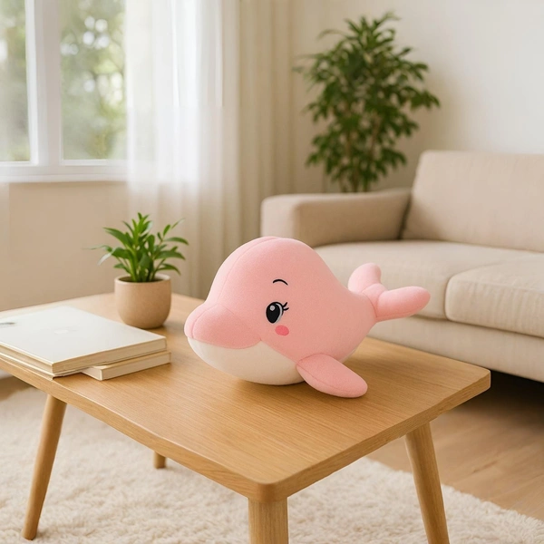 Adhigams Baby Dolphin Soft Toys/Stuffed Toys/Plush Toy | Unisex Toys for Baby boy and Girl (30 cm)