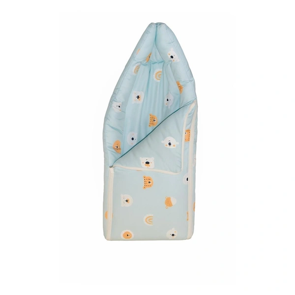 Adhigams New Born Jungle King Stylish Riyon Sleeping Bag/Carry Nest/Portable Bassinet | Baby Sleeping Bag for Baby boy and Girl (Pack of 1) (0 to 6 Months) (Green).