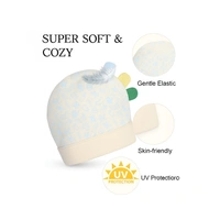 Adhigams New Born Tiny Treats Stylish Cotton Caps/Topi/Hats | Cotton Baby Cap for Baby boy and Girl (Pack of 2) (0 to 6, 6 to 12 Months) - 0-6 Months