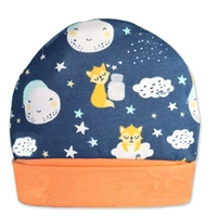 Adhigams New Born Cosmic Night Stylish Cotton Caps/Topi/Hats | Cotton Baby Cap for Baby boy and Girl (Pack of 2) (0 to 6, 6 to 12 Months) - 6-12 M, MULTICOLOR