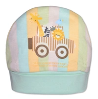 Adhigams New Born Jungle on Wheels Stylish Cotton Caps/Topi/Hats | Cotton Baby Cap for Baby boy and Girl (Pack of 2) (0 to 6, 6 to 12 Months) - 0-6 Months