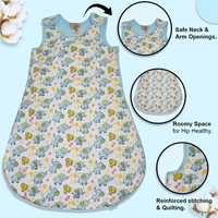 Adhigams Baby Elephant Baby Swaddles for Newborns | Carry Nest & Wearable Blanket | Cotton Baby Bedding for New Born & Infant | Unisex Baby Sleeping Bag | For 0 to 12 Months (Pack of 1) (White)