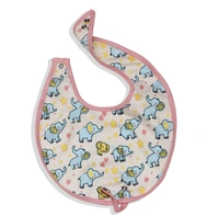 Adhigams Baby Elephant Cotton Baby Neck Cloth Feeding Drool Bibs with Adjustable Snap Button Closure, Super Absorbent & Reusable, Soft, Comfortable & Lightweight Bandana, Bibs (pack of 2)