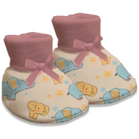 Adhigams Baby Elephant New Born Baby Stylish Cotton Booties for Baby boy and Girl | For 0 to 12 Months (Pack of 2) - 0-6 M