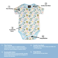 Adhigams Baby Elephant New Born Baby Unisex Rompers/Jumpsuit/Sleepsuit/Night Suits for Baby Boys & Girls, Infants, 100% Pure Cotton Suit (0-3/3-6/6-9/9-12/12-18 Months) (Pack of 1) (White) - 6-9 M