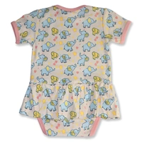 Adhigams Baby Elephant New Born Baby Unisex Rompers/Jumpsuit/Sleepsuit/Night Suits for Baby Boys & Girls, Infants, 100% Pure Cotton Suit (0-3/3-6/6-9/9-12/12-18 Months) (Pack of 1) (Pink) - 12-18 Months