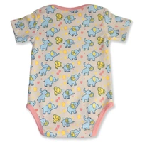 Adhigams Baby Elephant New Born Baby Unisex Rompers/Jumpsuit/Sleepsuit/Night Suits for Baby Boys & Girls, Infants, 100% Pure Cotton Suit (0-3/3-6/6-9/9-12/12-18 Months) (Pack of 1) (Beige) - 6-9 M