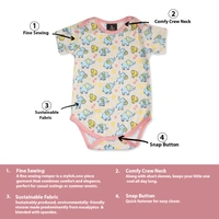 Adhigams Baby Elephant New Born Baby Unisex Rompers/Jumpsuit/Sleepsuit/Night Suits for Baby Boys & Girls, Infants, 100% Pure Cotton Suit (0-3/3-6/6-9/9-12/12-18 Months) (Pack of 1) (Beige) - 6-9 M