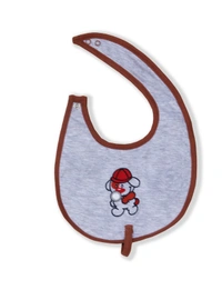Adhigams Bubbly Bear Cotton Baby Neck Cloth Feeding Drool Bibs with Adjustable Snap Button Closure, Super Absorbent & Reusable, Soft, Comfortable & Lightweight Bandana, Bibs - 0-12 M