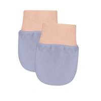 Adhigams Bubbly Bear Newborn Cotton Hand Gloves/Muthi/Hosiery Mittens Set with Gentle Elastic Thread Wristbands | Unisex Mittens for 0-12 Months (Pack of 2 Pairs) - 6-12 M