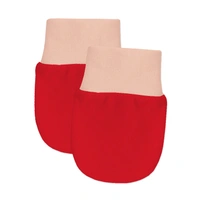 Adhigams Bubbly Bear Newborn Cotton Hand Gloves/Muthi/Hosiery Mittens Set with Gentle Elastic Thread Wristbands | Unisex Mittens for 0-12 Months (Pack of 2 Pairs) - 6-12 M