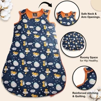Adhigams Cosmic Night Baby Swaddles for Newborns | Carry Nest & Wearable Blanket | Cotton Baby Bedding for New Born & Infant | Unisex Baby Sleeping Bag | For 0 to 12 Months (Pack of 1) (DARK BLUE) - 0-12 M