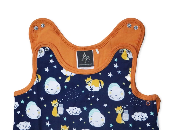Adhigams Cosmic Night Baby Swaddles for Newborns | Carry Nest & Wearable Blanket | Cotton Baby Bedding for New Born & Infant | Unisex Baby Sleeping Bag | For 0 to 12 Months (Pack of 1) (DARK BLUE) - 0-12 M