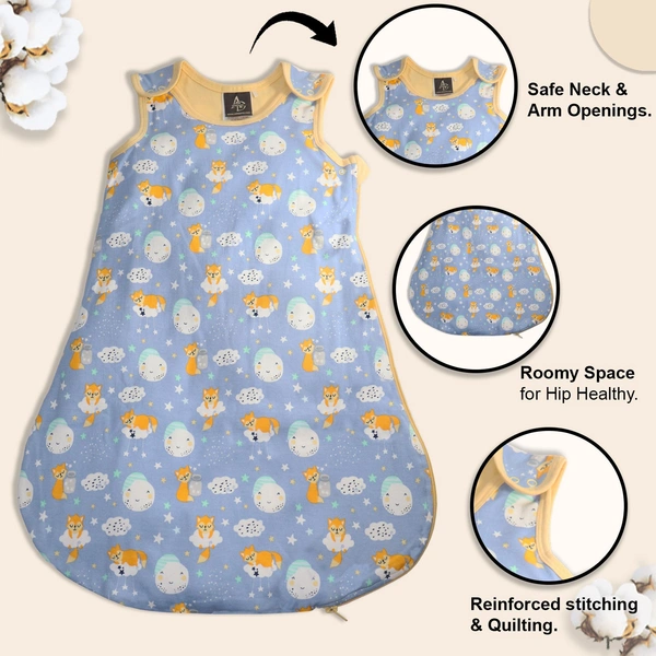 Adhigams Cosmic Night Baby Swaddles for Newborns | Carry Nest & Wearable Blanket | Cotton Baby Bedding for New Born & Infant | Unisex Baby Sleeping Bag | For 0 to 12 Months (Pack of 1) (BLUE)