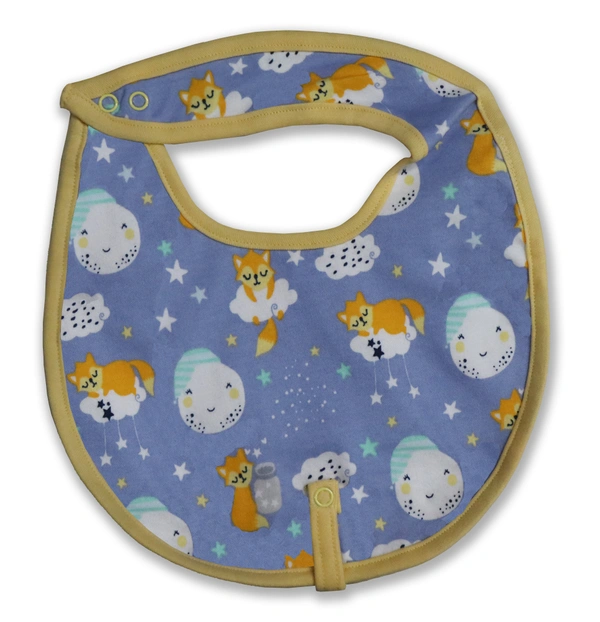 Adhigams Cosmic Night Cotton Baby Neck Cloth Feeding Drool Bibs with Adjustable Snap Button Closure, Super Absorbent & Reusable, Soft, Comfortable & Lightweight Bandana, Bibs - 0-12 M