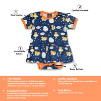 Adhigams Cosmic Night  New Born Baby Unisex Rompers/Jumpsuit/Sleepsuit/Night Suits for Baby Boys & Girls, Infants, 100% Pure Cotton Suit (0-3/3-6/6-9/9-12/12-18 Months) (Pack of 1) (Dark Blue)