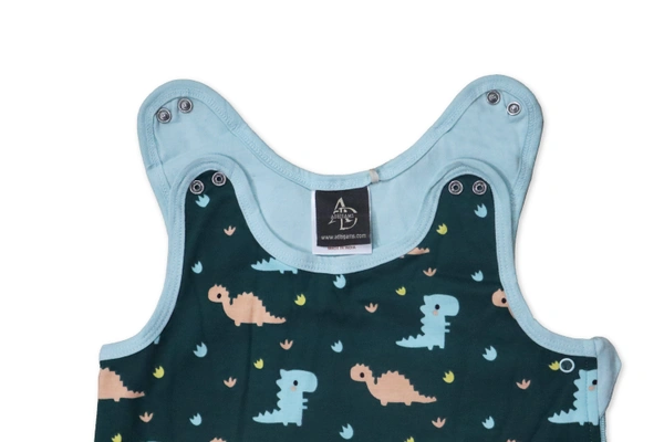 Adhigams Dino Doodle Baby Swaddles for Newborns | Carry Nest & Wearable Blanket | Cotton Baby Bedding for New Born & Infant | Unisex Baby Sleeping Bag | For 0 to 12 Months (Pack of 1) (GREEN) - 0-12 M