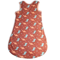 Adhigams Dino Doodle Baby Swaddles for Newborns | Carry Nest & Wearable Blanket | Cotton Baby Bedding for New Born & Infant | Unisex Baby Sleeping Bag | For 0 to 12 Months (Pack of 1) (BROWN) - 0-12 MONTH
