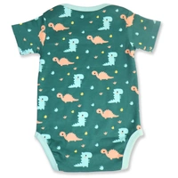 adhigams Dino Doodle-New Born Baby Unisex Rompers/Jumpsuit/Sleepsuit/Night Suits For Baby Boys & Girls, Infants, 100% Pure Cotton Suit (0-3/3-6/6-9/9-12/12-18 Months) (Pack Of 1) (Green)