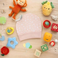Adhigams New Born Tiny Treats Stylish Cotton Caps/Topi/Hats | Cotton Baby Cap for Baby boy and Girl (Pack of 2) (0 to 6, 6 to 12 Months) - 0-6 Months