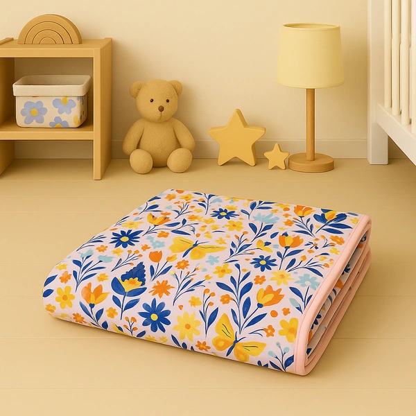 adhigams New Born Baby Sky Dancer Stylish Cotton Blanket for Baby boy and Girl | for 0 to 12 Months (Pack of 1) (Peach) - 0-12 M