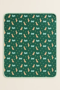 Adhigams New Born Baby Dino Doodle Stylish Cotton Blanket for Baby boy and Girl | for 0 to 12 Months (Pack of 1) (Green) - green