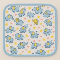 Adhigams New Born Baby Elephant Cotton Napkin | Cotton Baby Napkin for Baby boy and Girl (Pack of 2)