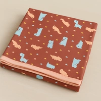 Adhigams New Born Baby Dino Doodle Stylish Cotton Blanket for Baby boy and Girl | for 0 to 12 Months (Pack of 1) (Brown) - 0-12 M, brown