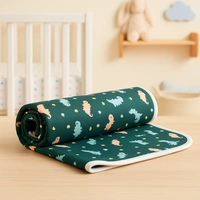 Adhigams New Born Baby Dino Doodle Stylish Cotton Blanket for Baby boy and Girl | for 0 to 12 Months (Pack of 1) (Green) - green
