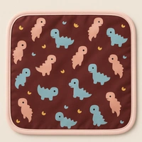 Adhigams New Born Baby Dino Doodle Cotton Napkin | Cotton Baby Napkin for Baby boy and Girl (Pack of 2) - 0-24 M