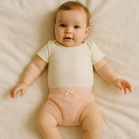 Adhigams New Born Baby Stylish Bloomers/Diaper Cover/Panties | Cotton Baby Under Garments for Baby boy and Girl (6-12, 12-18 Months) (Pack of 2) Multicolor