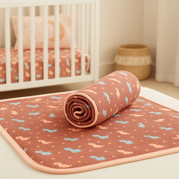 Adhigams New Born Baby Dino Doodle Stylish Cotton Blanket for Baby boy and Girl | for 0 to 12 Months (Pack of 1) (Brown) - 0-12 M, brown