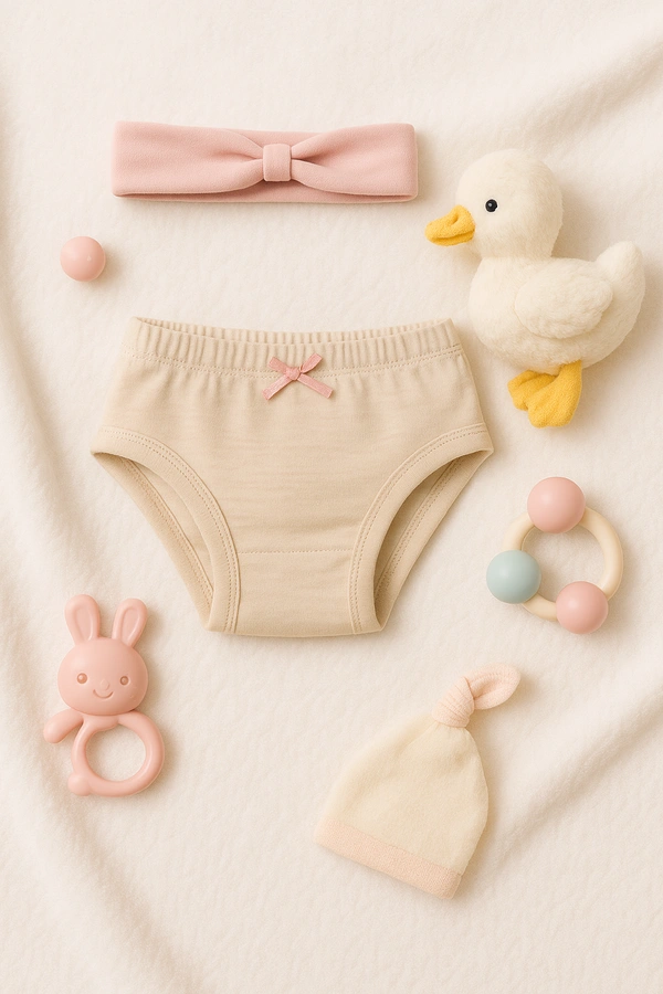 Adhigams New Born Baby Stylish Bloomers/Diaper Cover/Panties | Cotton Baby Under Garments for Baby boy and Girl (6-12, 12-18 Months) (Pack of 2) Multicolor