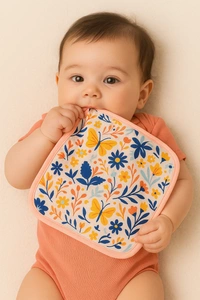 adhigams New Born Baby Sky Dancer Cotton Napkin | Cotton Baby Napkin for Baby boy and Girl (Pack of 2) - 0-24 M