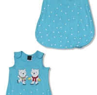 Adhigams Jolly Bear Baby Swaddles for Newborns | Carry Nest & Wearable Blanket | Cotton Baby Bedding for New Born & Infant | Unisex Baby Sleeping Bag | For 0 to 12 Months (Pack of 1) (SKY BLUE) - 0-12 M
