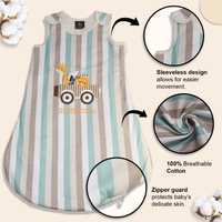 Adhigams Jungle on Wheels Baby Swaddles for Newborns | Carry Nest & Wearable Blanket | Cotton Baby Bedding for New Born & Infant | Unisex Baby Sleeping Bag | For 0 to 12 Months (Pack of 1) (White)