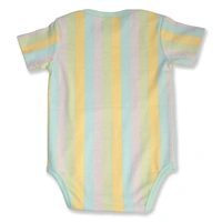 Adhigams Jungle On Wheels New Born Baby Unisex Rompers/Jumpsuit/Sleepsuit/Night Suits for Baby Boys & Girls, Infants, 100% Pure Cotton Suit (0-3/3-6/6-9/9-12/12-18 Months) (Pack of 1) (Strip Yellow)