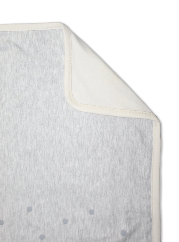 Adhigams New Born Baby Babbly Bear Stylish Cotton Blanket for Baby boy and Girl | for 0 to 12 Months (Pack of 1) (Grey) - 0-12 M