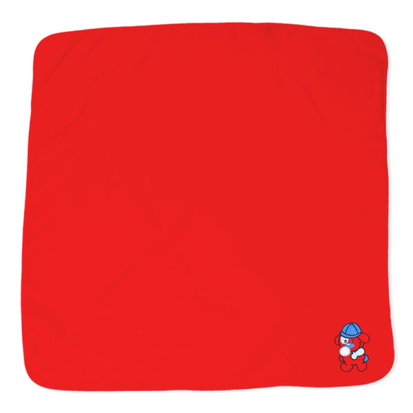 adhigams New Born Baby Babbly Bear Stylish Cotton Blanket for Baby boy and Girl | for 0 to 12 Months (Pack of 1) (Red) - 0-12 M