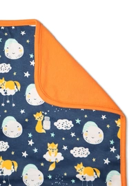 Adhigams New Born Baby Cosmic Night Stylish Cotton Hooded Blanket for Baby boy and Girl | for 0 to 12 Months (Pack of 1) (Dark Blue) - 0-12 M