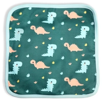 Adhigams New Born Baby Dino Doodle Cotton Napkin | Cotton Baby Napkin for Baby boy and Girl (Pack of 2) - 0-24 M