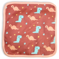 Adhigams New Born Baby Dino Doodle Cotton Napkin | Cotton Baby Napkin for Baby boy and Girl (Pack of 2) - 0-24 M